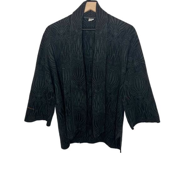 PERUVIAN CONNECTION S Women's Open Front Oversized Cardigan Sweater Pima Cotton - Picture 1 of 12